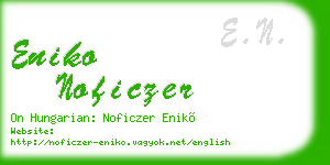 eniko noficzer business card